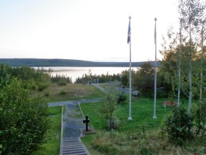 Site of the Arrow Air Crash in Gander, Newfoundland, overlooking Gander Lake. Photo by author, 2008.