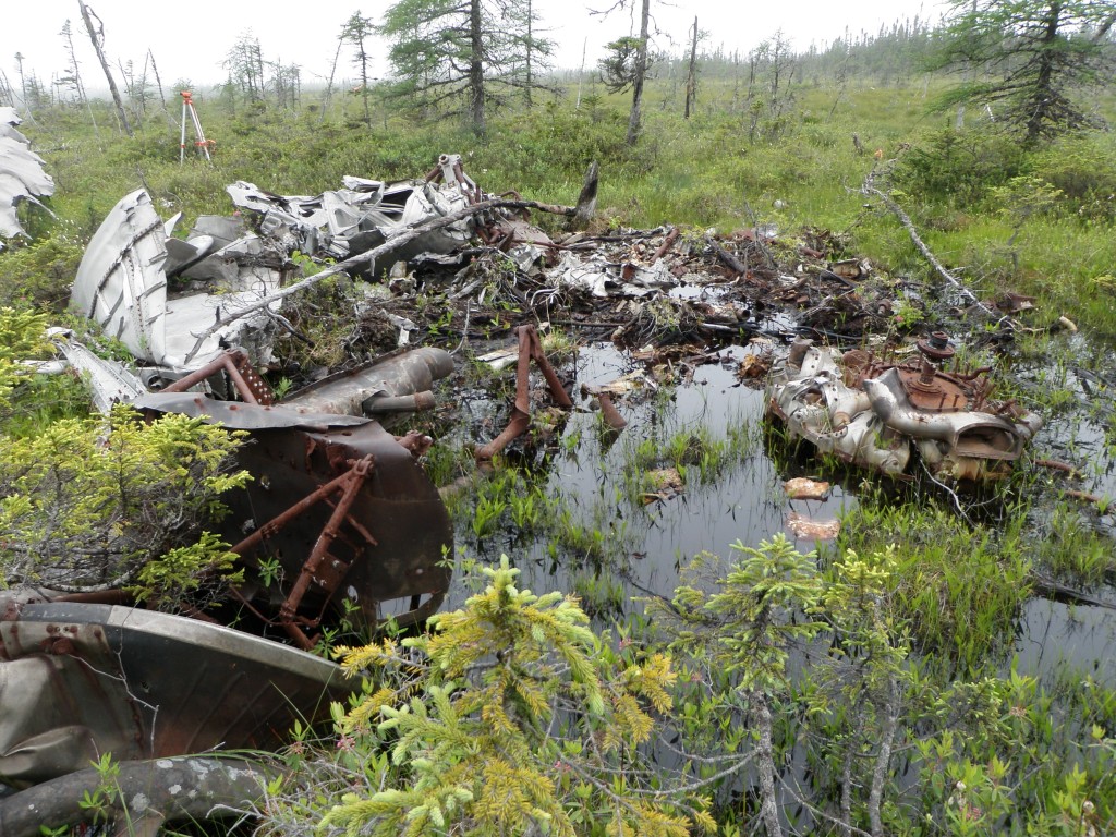 Figure 6 7: The burnt area of the crash site. Photos by author, 2011.