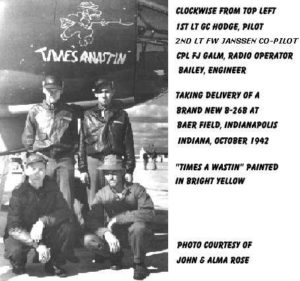 Crew of the B-36 Times A'Wastin' which crashed in Saglek Bay. From http://lswilson.dewlineadventures.com/page8.htm.